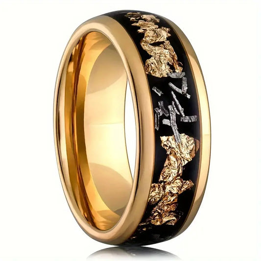 Golden Tungsten Steel Ring